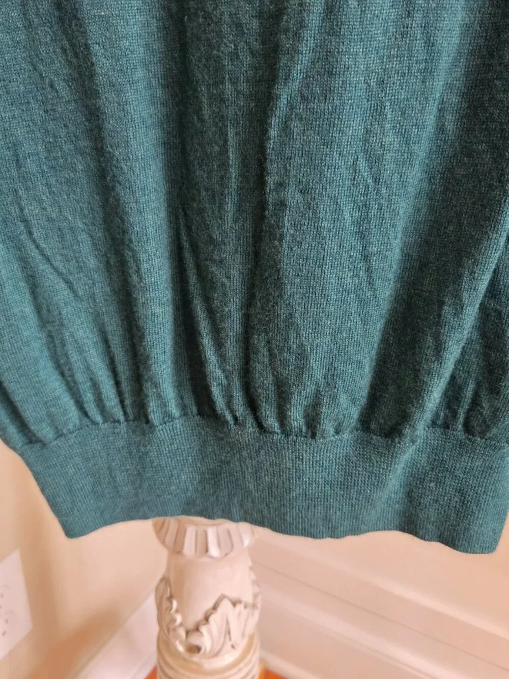 Men’s Jos. A. Bank Travelers Large Merino Wool V-Neck Pullover Sweater Green